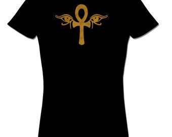Ankh Eyes of Horus Egyptian African Clothing Yoga Shirt Yoga Gift Plus Size Yoga Clothes Yoga Top women clothing fashion gifts for her mom