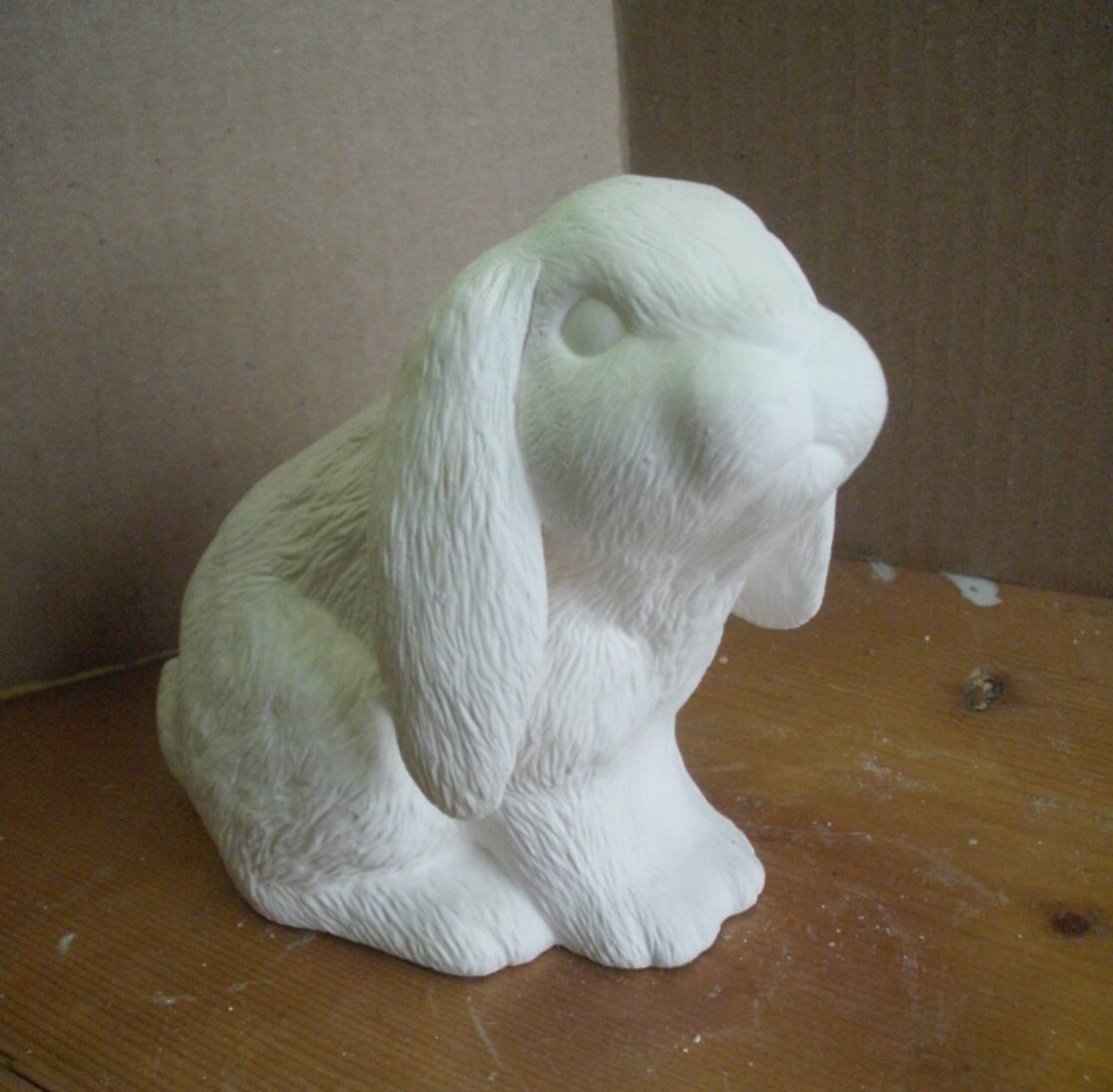 Ceramic rabbit ready to paint ceramic bisque Lop ear bunny