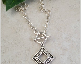 Multi Thread Chatelaine Sterling Silver Blue Stones Key 1910 | El Coleccionista Ecléctico