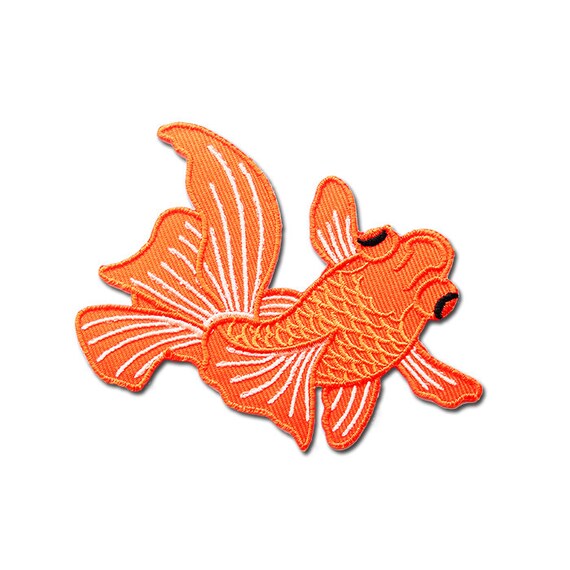 Goldfish Patch Goldfish Embroidered Iron on by craftsisterday