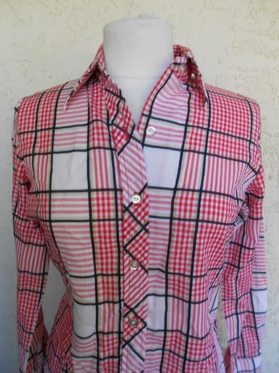 70s button up shirt womens