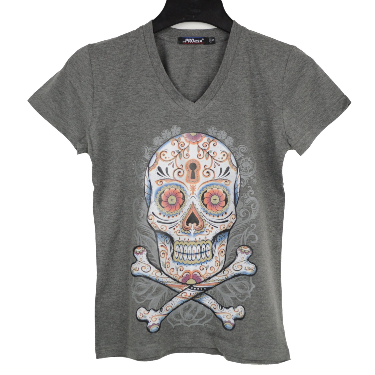 sugar skull dress shirt