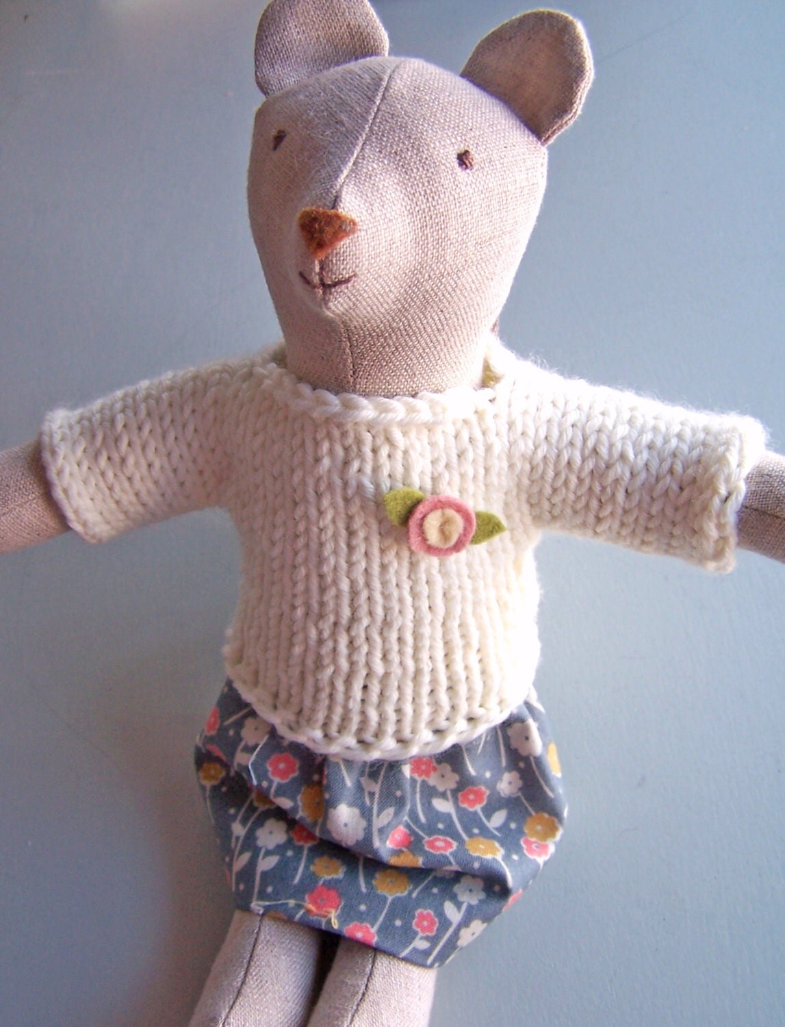 Knit Sweater and Skirt PDF knitting and sewing pattern simple