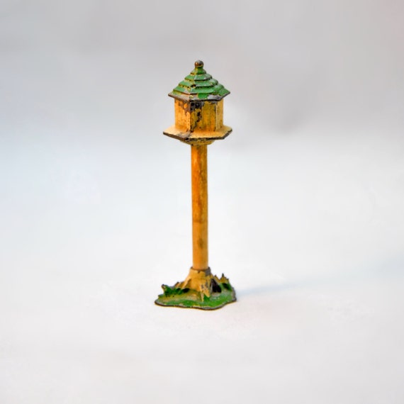 cast iron doll house bird house stand vintage miniature doll cast iron doll house bird house stand vintage miniature doll