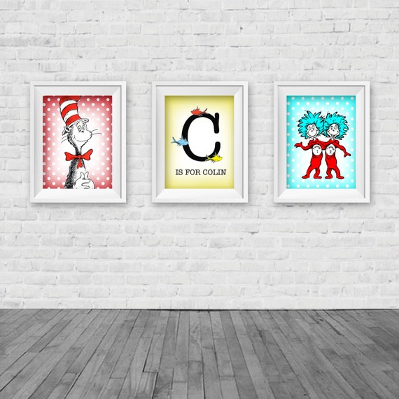 Dr. Seuss Inspired Wall Art by DesignsbyCassieCM on Etsy