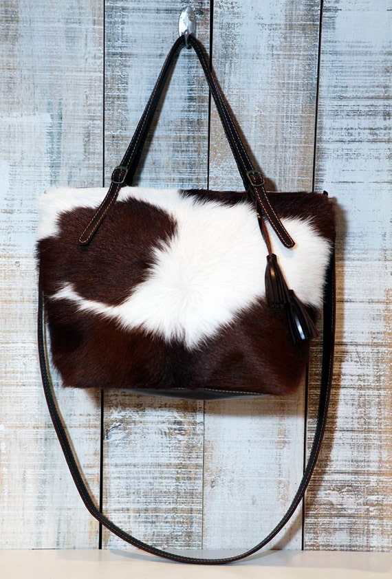 Cowhide purse, cowhide crossbody bag, cow hide leather handbag