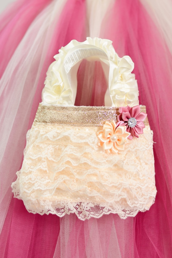 Ivory Flower Girl Purse Flower Girl Gift Birthday Gift