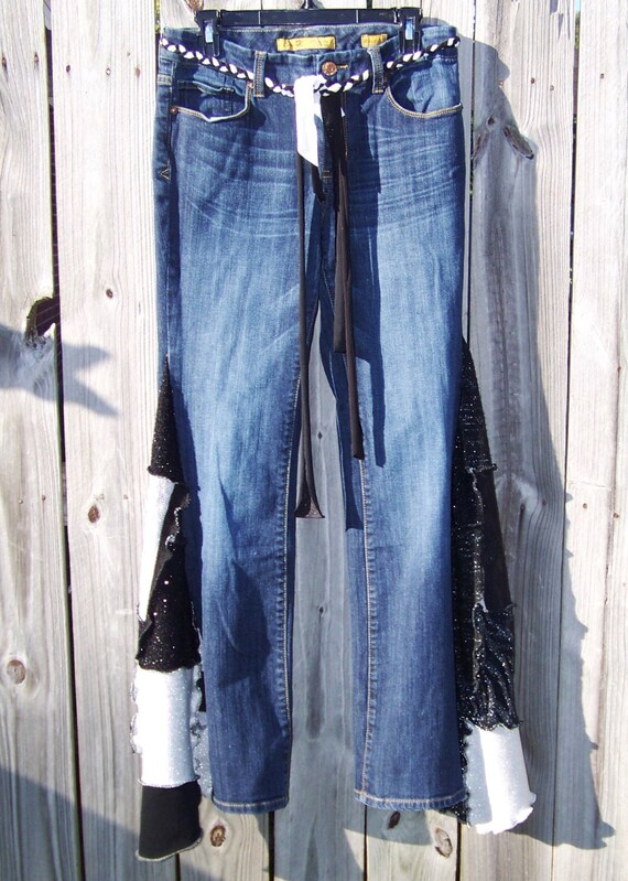 Patchwork Jeans Hippie Jeans Hippie Clothing by HippieTrunkShow