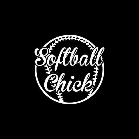 Softball Chick Decal Vinyl Decal for Car Window Locker