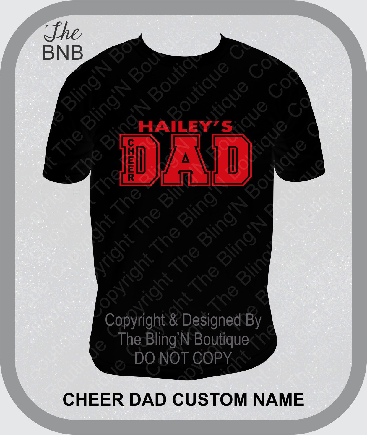 Custom Cheer Dad Shirt Cheer Dad Shirt Dad by TheBlingNBoutique