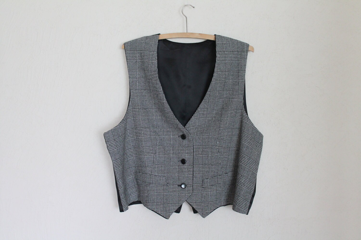 Grey  Plaid  Womens Vest Checkered  Waistcoat Steampunk Formal Fitted  Gray   Romantic Victorian Classic