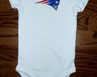 Embroidered Baby Onesie New England Patriots