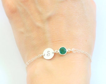 Birthstone bracelet, December birthstone, Personalized bracelet, Personalized birthstone bracelet, Bridesmaid bracelet