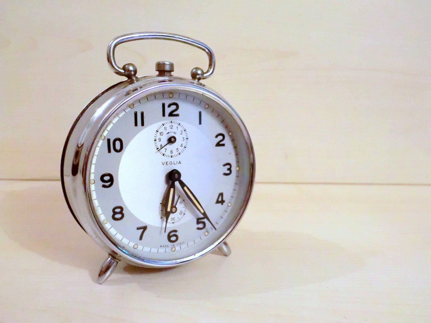 Vintage Italian alarm clock brand Veglia