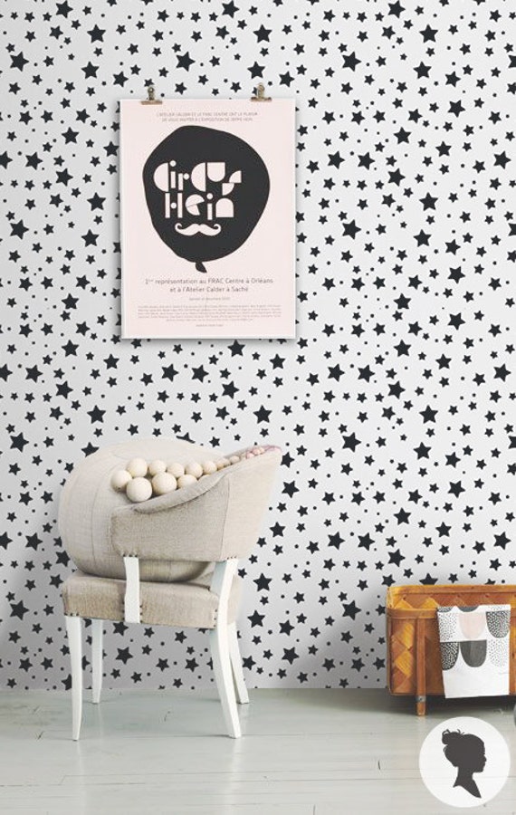 Star Pattern Peel and Stick Removable Wallpaper D217 by Livettes