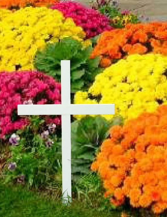 Outdoor Easter Cross Garden Yard Lawn by WhiteCrossMinistries