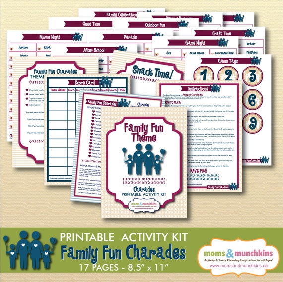 Printable Charades - Family Fun Ideas