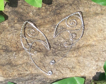 Elf Ear Cuffs - Triskelion Swirl - Elven Jewelry - Made to Order