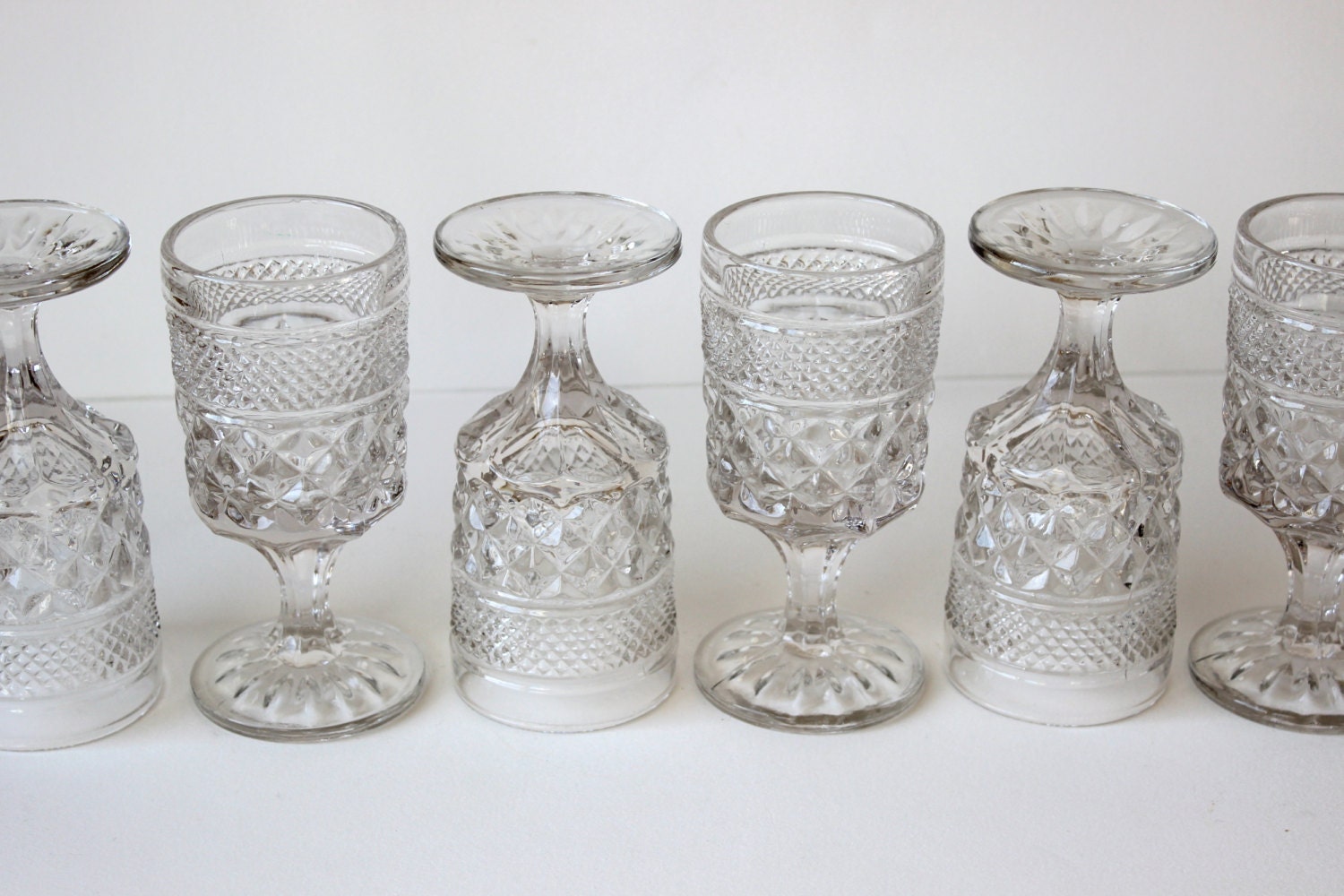 Anchor Hocking Wexford Glass Wine Glasses Set of 6