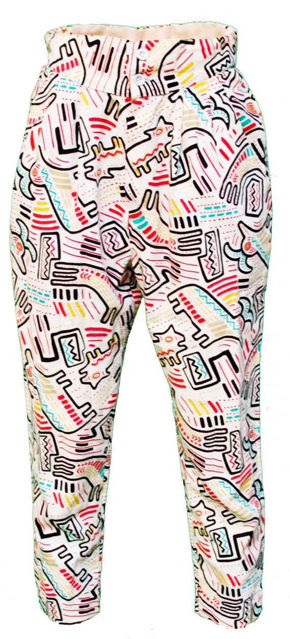 1960s Small Pants Harem MC Hammer Parachute Keith Haring Tat