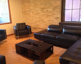 Six Wood Wine Crate Coffee Table Six Wood Wine Crate Coffee Table