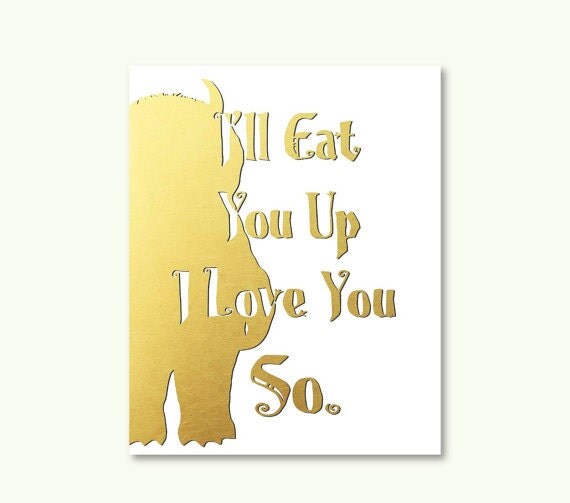 Gold Nursery Printable Ill Eat You Up Digital Download Where Gold Nursery Printable Ill Eat You Up Digital Download Where