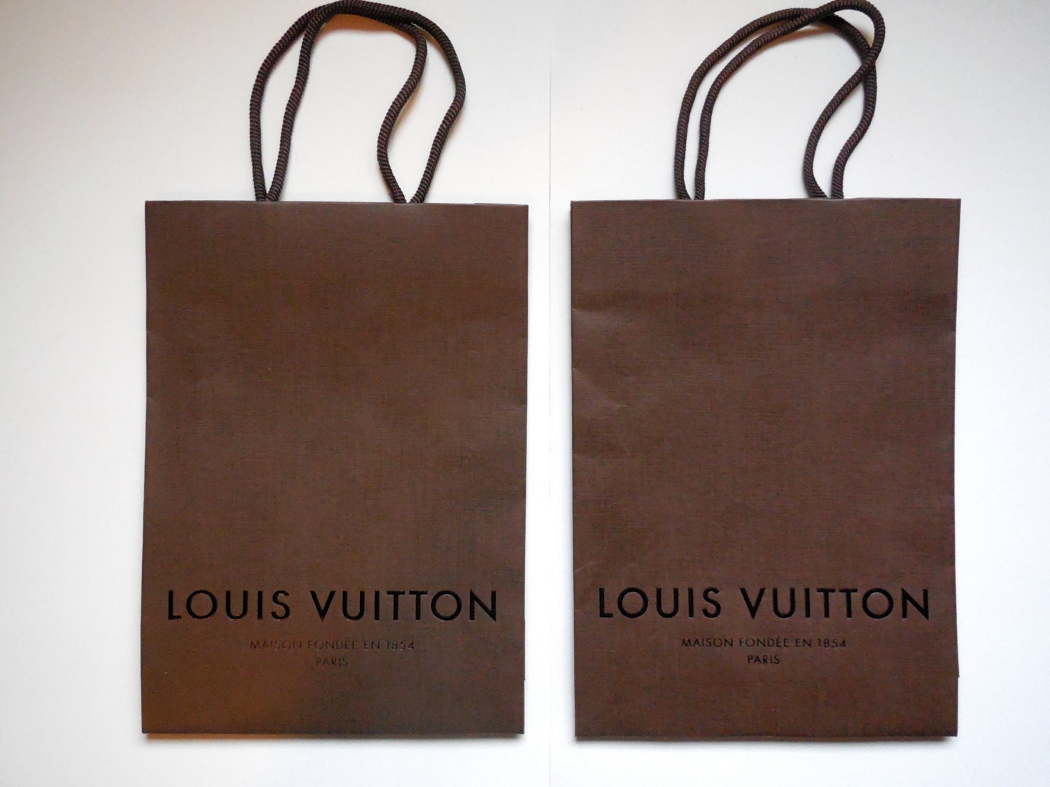 Set of 2 LV Louis Vuitton Shopping Bags. 8x11 by BargainsByTheBay