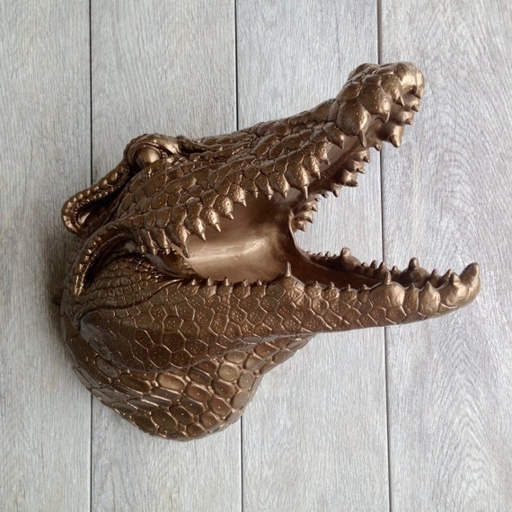 ANY COLOR Alligator Head Wall Mount / Gator // Faux Taxidermy