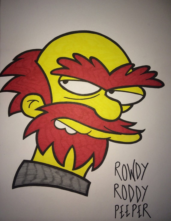 The Simpsons Grounds Keeper Willie Print By Shvnart On Etsy