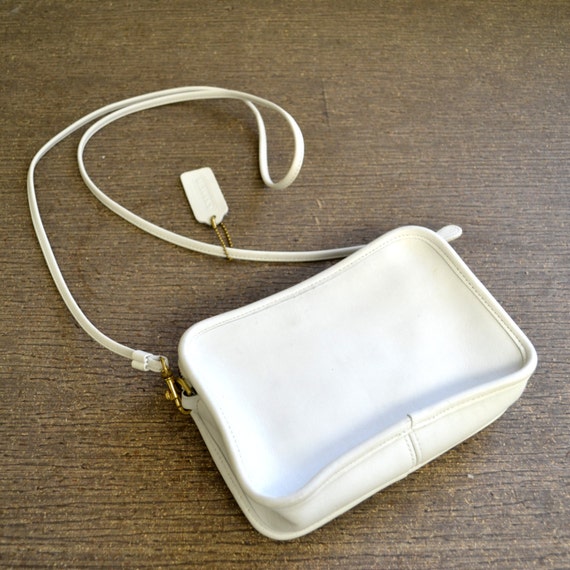 Vintage White Coach Purse Small