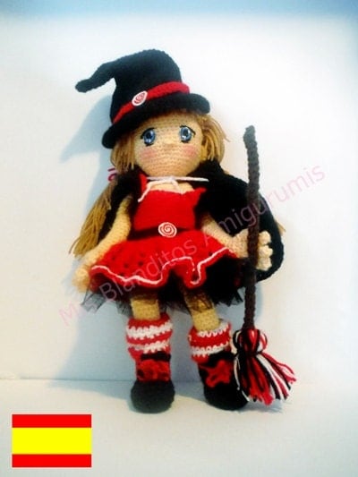 crochet PATTERN amigurumi doll witch. PDF Not included Doll