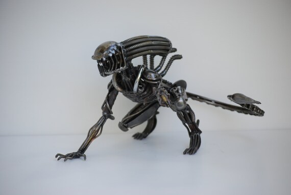 scrap metal alien figure