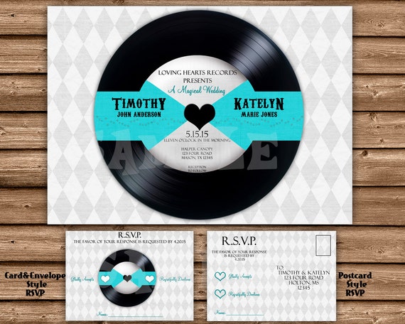 Record Wedding Invitations 10