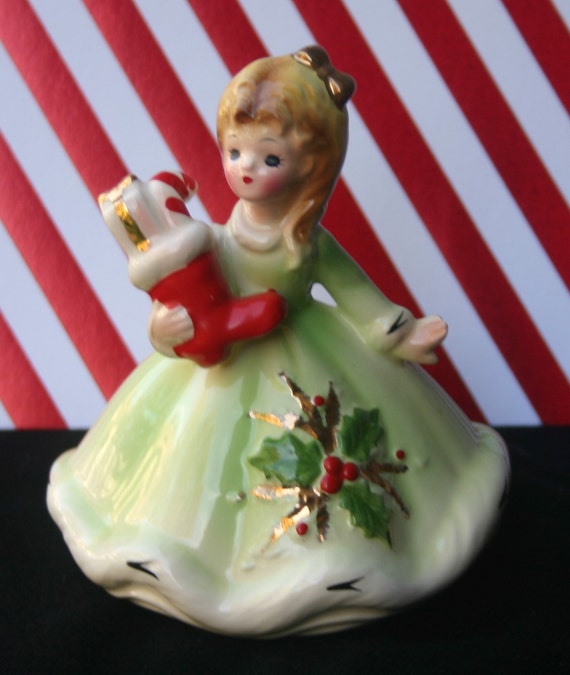 Vintage JOSEF ORIGINALS Christmas Girls Figurine