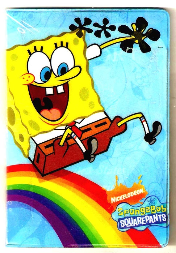 Spongebob Squarepants sliding on Rainbow PASSPORT COVER