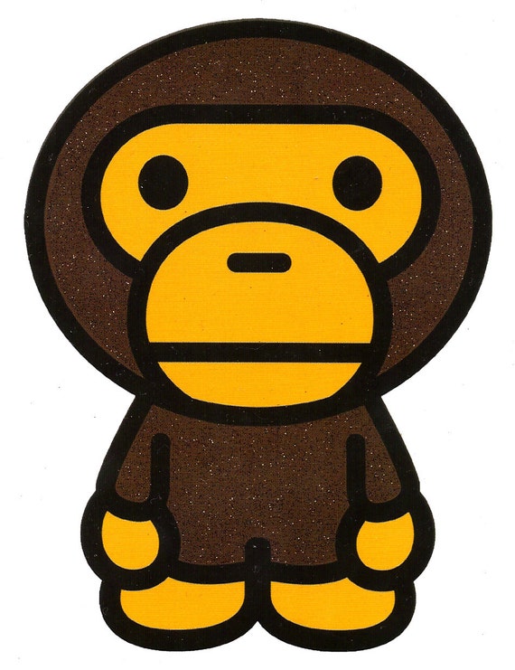 4.25 inch X 5.75 inch Bape Monkey A Bathing Ape Gorilla Baby