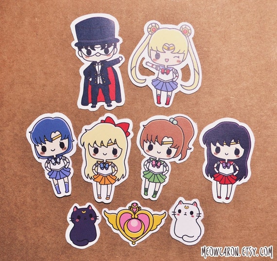 items similar to sailor moon stickers on etsy