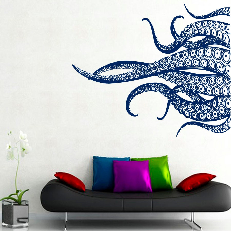 FREE SHIPPING Octopus Wall Decal Tentacles by DecalMyHappyShop