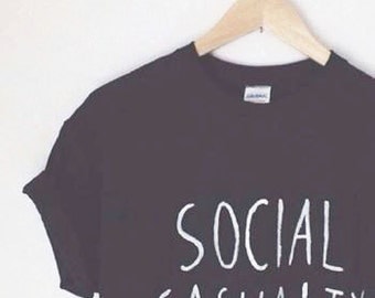 Black Cool Social Casualty Unisex Grunge Top