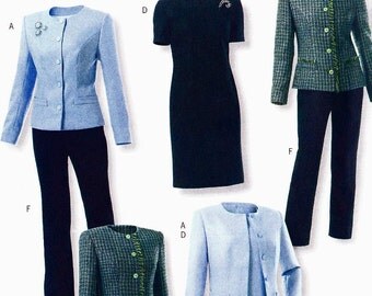 Butterick 4355 Jacket Top Dress Skirt Pants Size 16-18-20-22 Lifestyle Wardrobe (uncut) sewing pattern