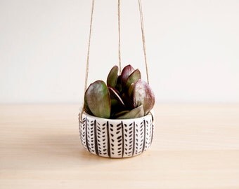 Ceramic hanging planter for succulent, Ceramic hanging plant pot, Ceramics and pottery, Pottery hanging planter, Cacti hangin planter