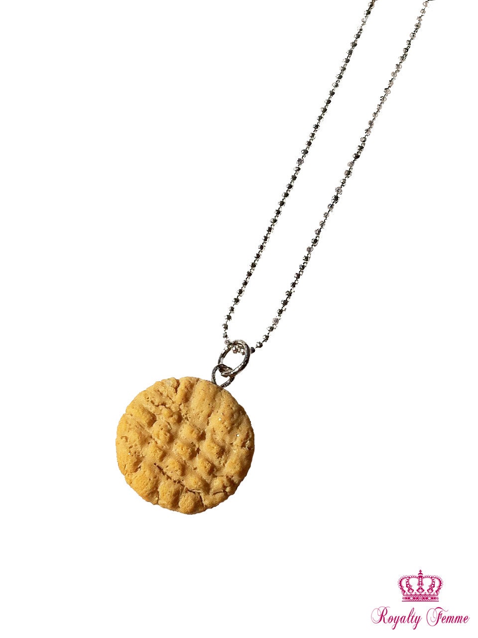 Peanut Butter Cookie Necklace Food Jewelry Necklace by FemininCo