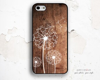 Dandelion iPhone 6 Case - iPhone SE Nature Case, iPhone 6S Plus Case Summer, Wood Print iPhone 5S Case, iPhone 6S Dandelions Case .0619