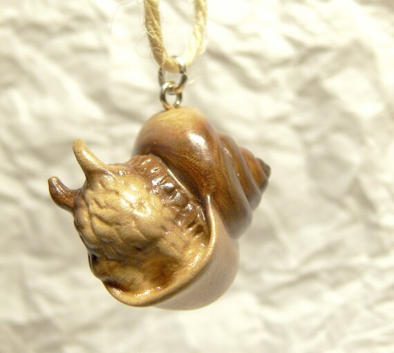 Snail shell pendant necklace Druid totem necklace by ArsMakars