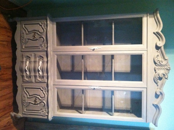 Items similar to SOLD - Shabby chic hutch , French ...