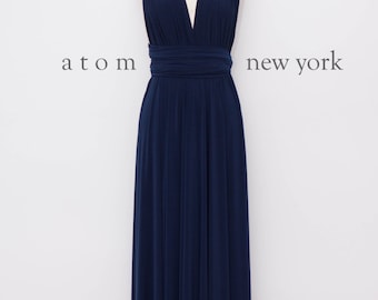 Navy Blue LONG Floor Length Ball Gown Maxi Infinity Dress Convertible Formal Multiway Wrap Dress Bridesmaid Dress Evening Dress Wedding