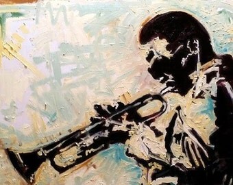 Miles Davis Palette Knife Impasto Painting by Matt Pecson Original Painting on Canvas Music Art Urban Art Jazz Art MADE TO ORDER