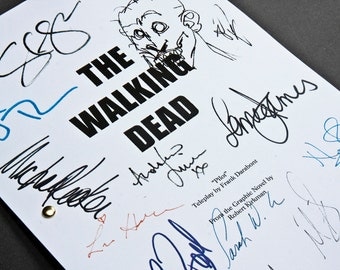 The Walking Dead TV Script with Signatures/Autographs Reprint