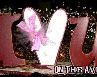 Items similar to Valentines Decor XOXO Wooden Letters on Etsy