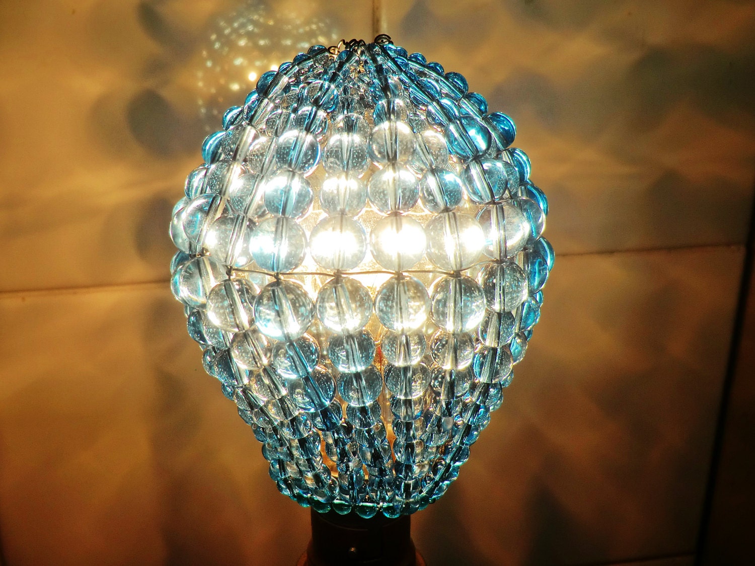 Crystal Chandelier Inspired Glass Lightbulb GLS Bulb Cover
